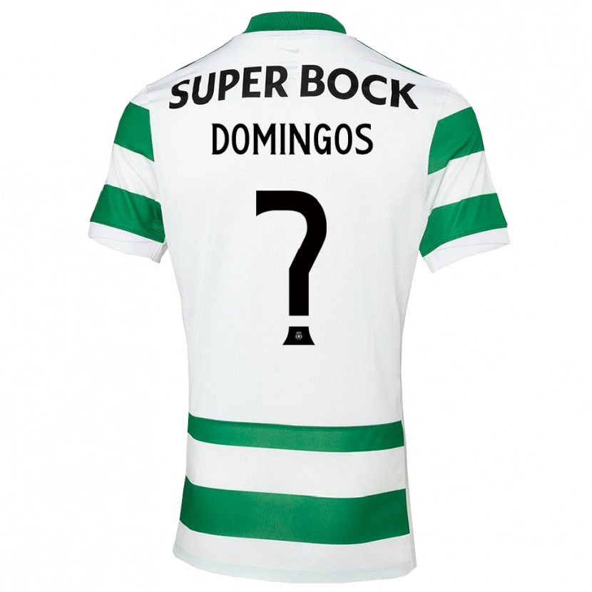 Danxen Niño Camiseta Estefanio Domingos #0 Verde Blanco 1ª Equipación 2025/26 La Camisa