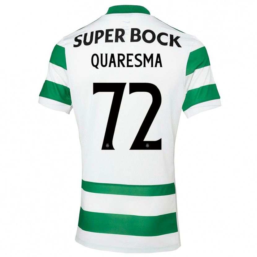 Danxen Niño Camiseta Eduardo Quaresma #72 Verde Blanco 1ª Equipación 2025/26 La Camisa