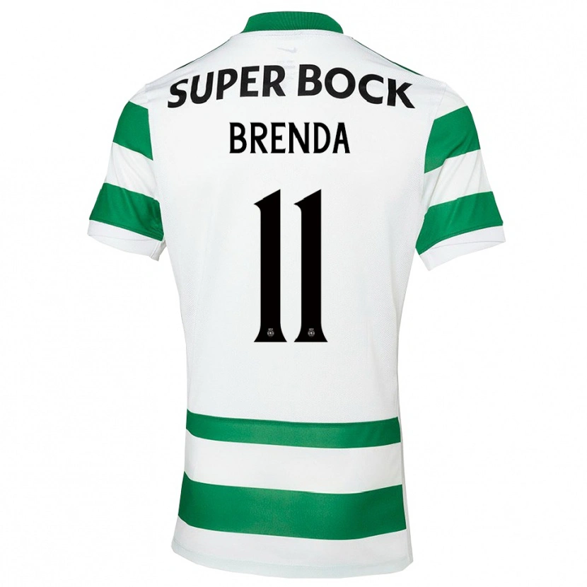 Danxen Niño Camiseta Brenda Pérez Soler #11 Verde Blanco 1ª Equipación 2025/26 La Camisa