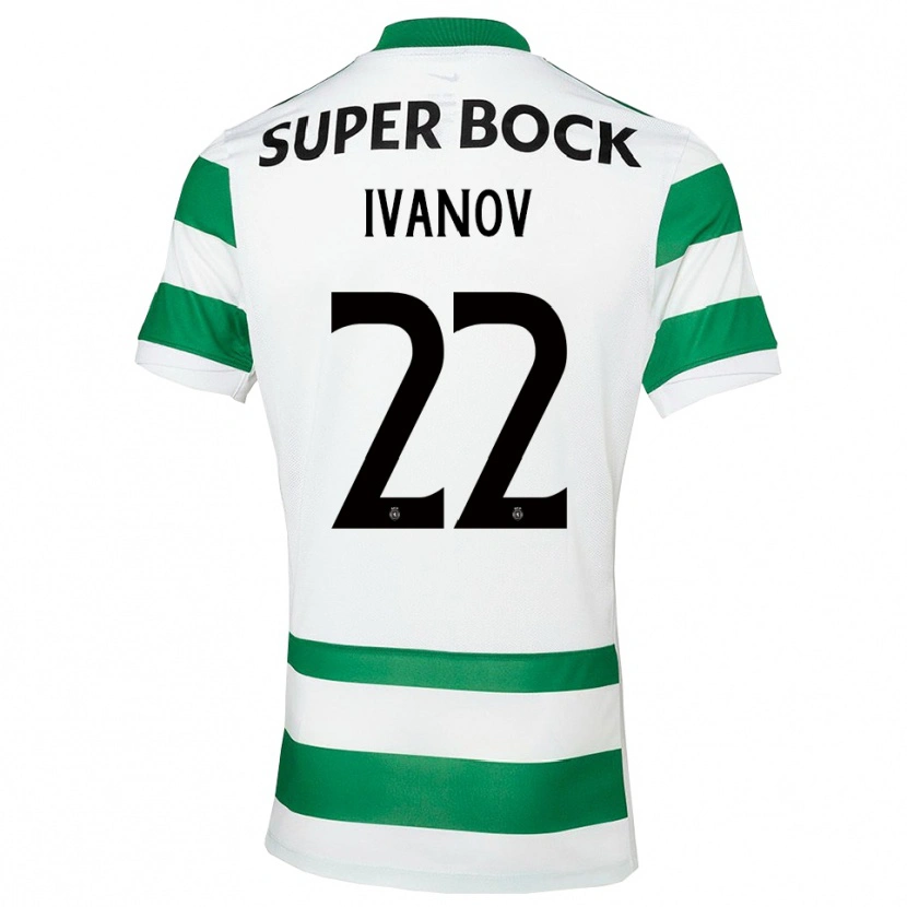 Danxen Niño Camiseta David Ivanov #22 Verde Blanco 1ª Equipación 2025/26 La Camisa