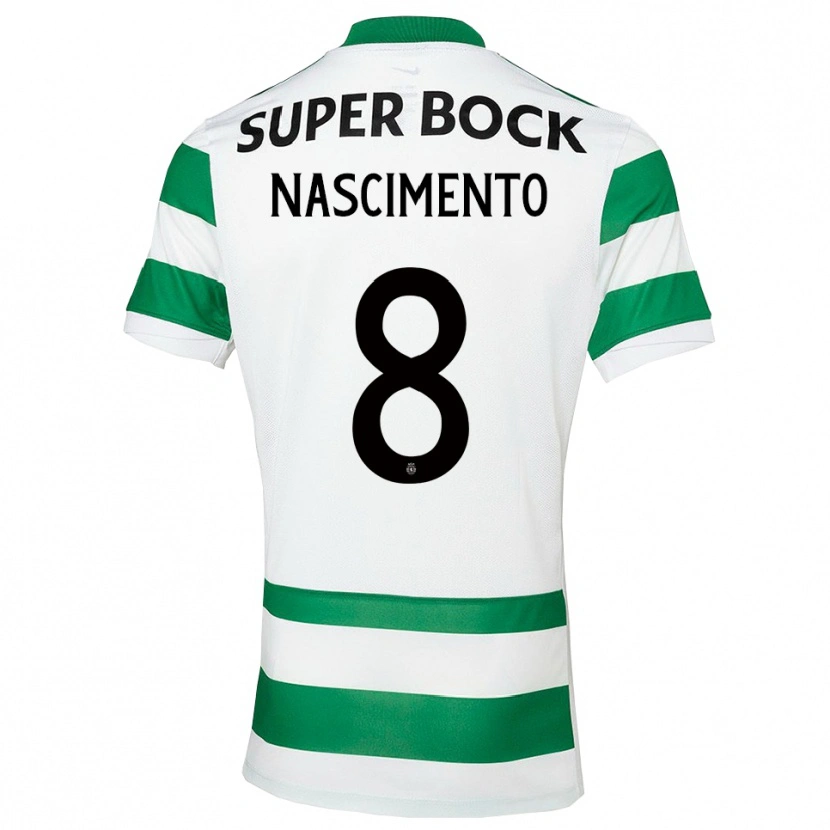 Danxen Niño Camiseta Sandro Nascimento #8 Verde Blanco 1ª Equipación 2025/26 La Camisa