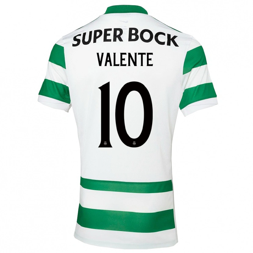 Danxen Niño Camiseta João Valente #10 Verde Blanco 1ª Equipación 2025/26 La Camisa