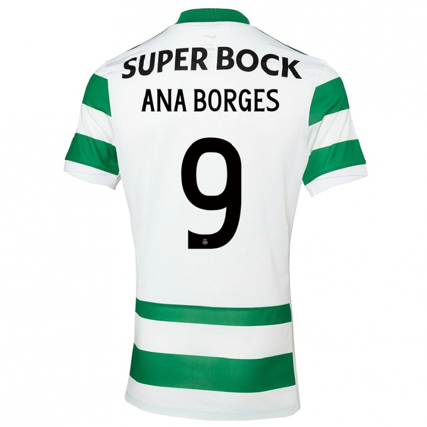Danxen Niño Camiseta Ana Catarina Marques Borges #9 Verde Blanco 1ª Equipación 2025/26 La Camisa