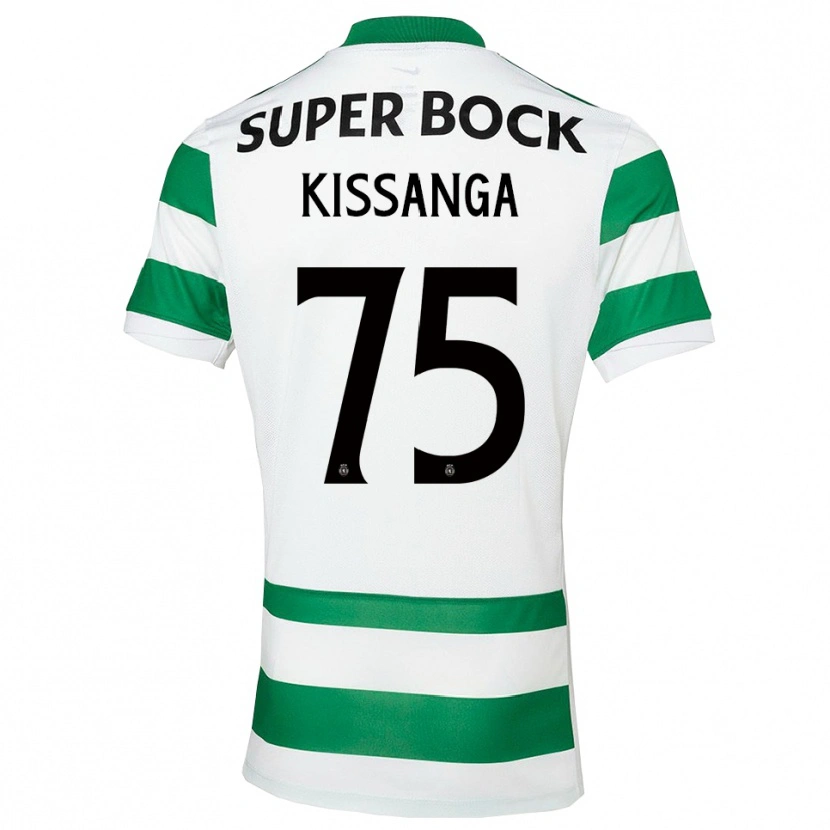 Danxen Niño Camiseta Manuel Kissanga #75 Verde Blanco 1ª Equipación 2025/26 La Camisa