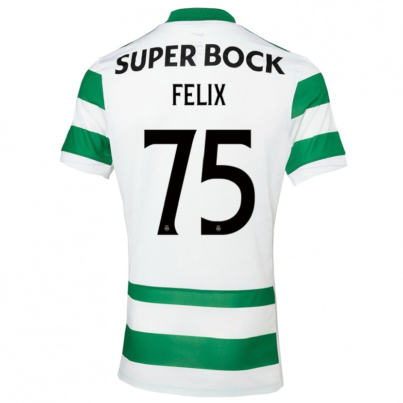 Danxen Niño Camiseta Vando Félix #75 Verde Blanco 1ª Equipación 2025/26 La Camisa