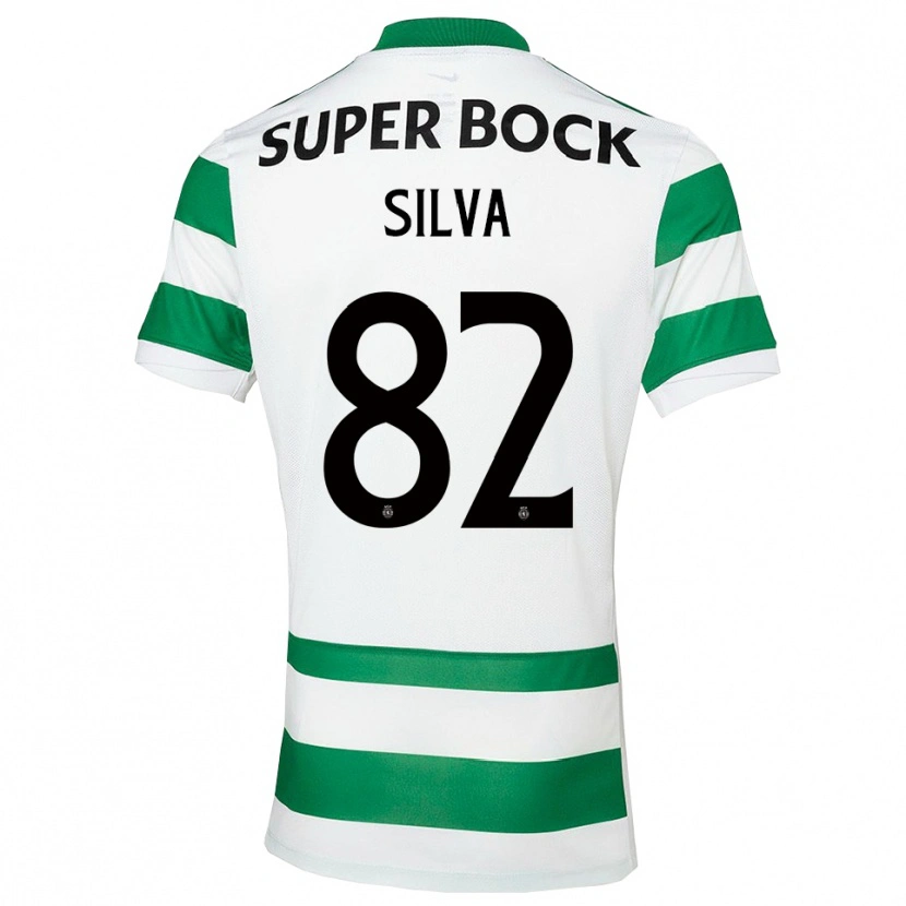 Danxen Niño Camiseta Gabriel Silva #82 Verde Blanco 1ª Equipación 2025/26 La Camisa