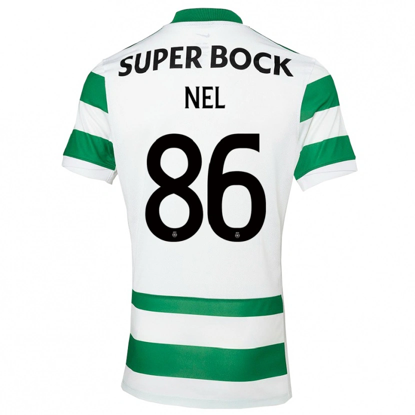 Danxen Niño Camiseta Rafael Nel #86 Verde Blanco 1ª Equipación 2025/26 La Camisa