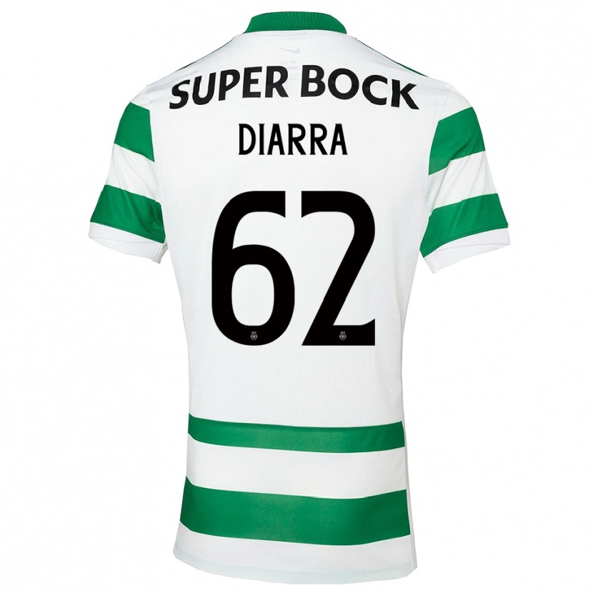 Danxen Niño Camiseta Ibrahim Diarra #62 Verde Blanco 1ª Equipación 2025/26 La Camisa