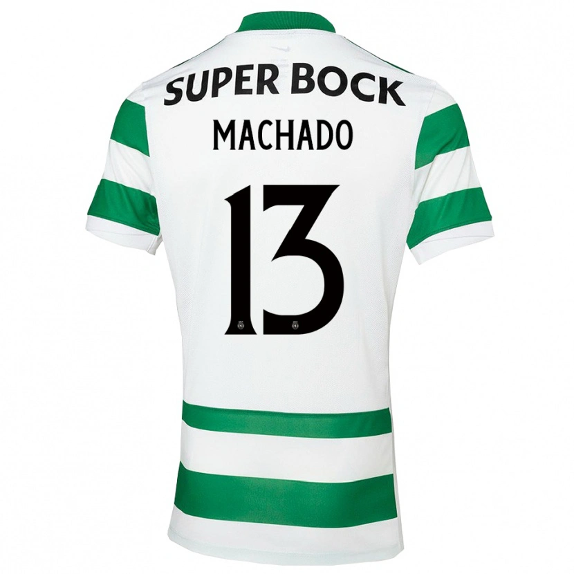 Danxen Niño Camiseta Francisco Machado #13 Verde Blanco 1ª Equipación 2025/26 La Camisa