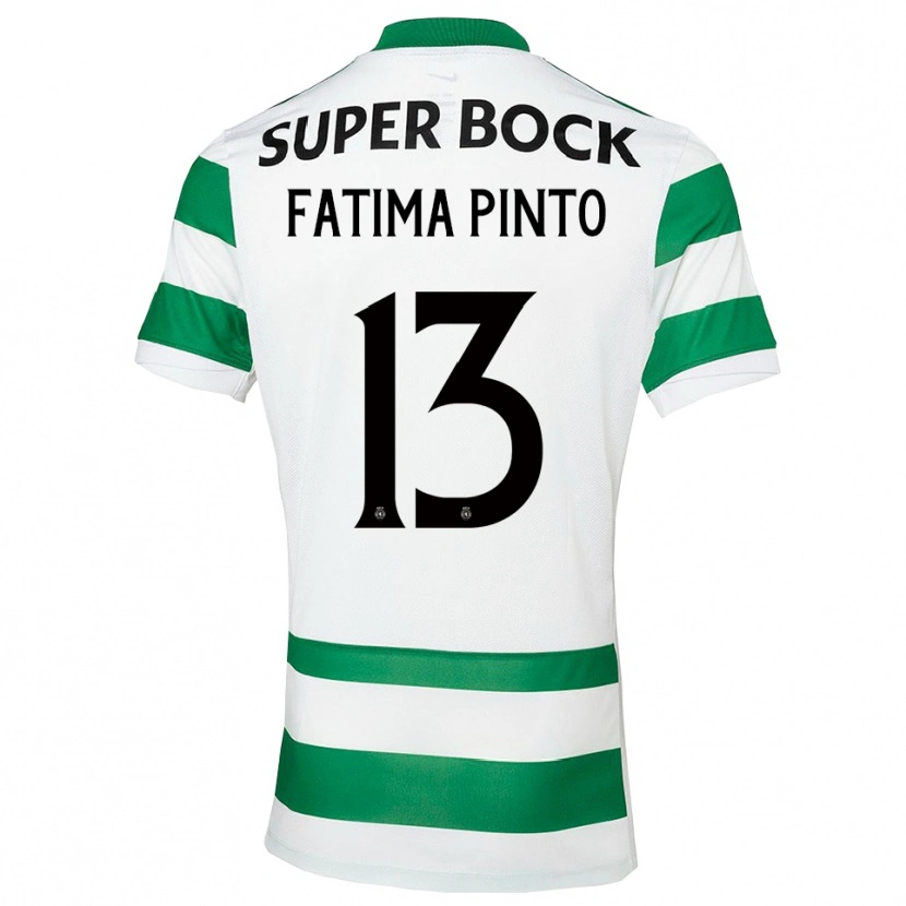 Danxen Niño Camiseta Fátima Alexandra Figueira Pinto #13 Verde Blanco 1ª Equipación 2025/26 La Camisa