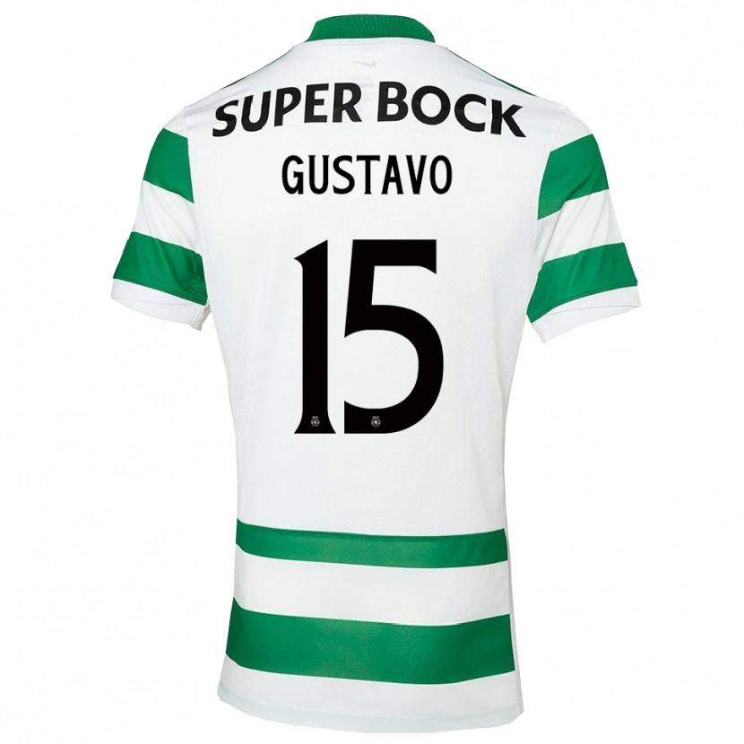 Danxen Niño Camiseta Luís Gustavo #15 Verde Blanco 1ª Equipación 2025/26 La Camisa