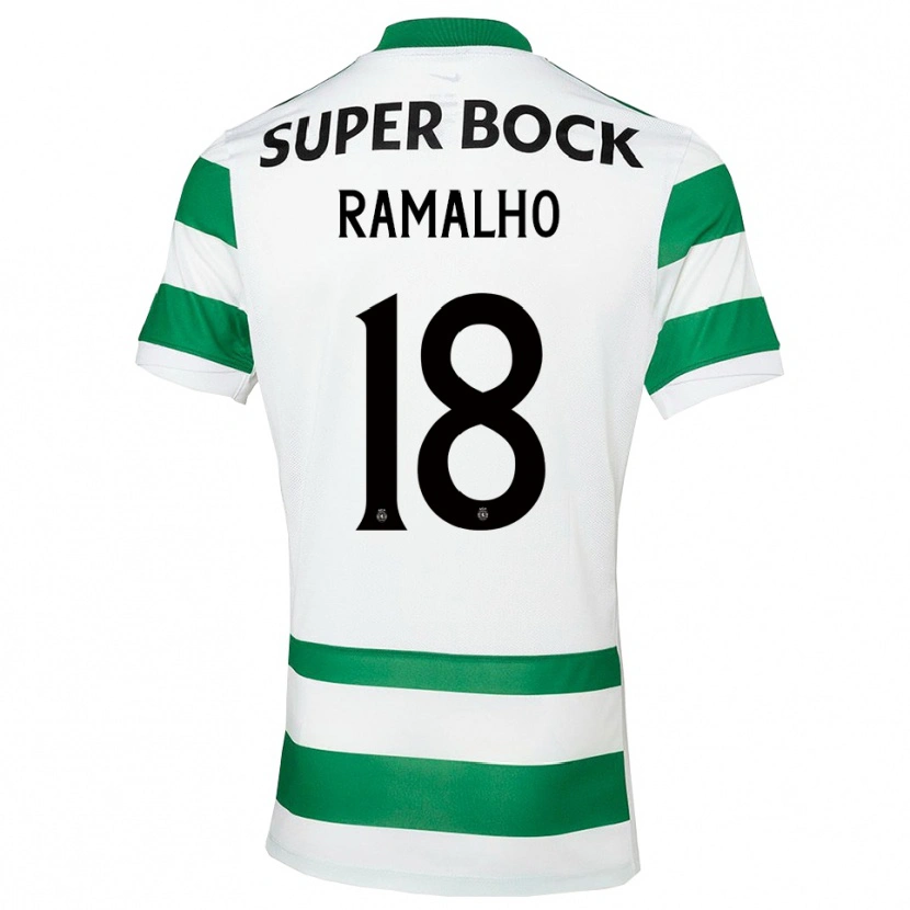 Danxen Niño Camiseta Inês Filipa Ramalho Gonçalves #18 Verde Blanco 1ª Equipación 2025/26 La Camisa