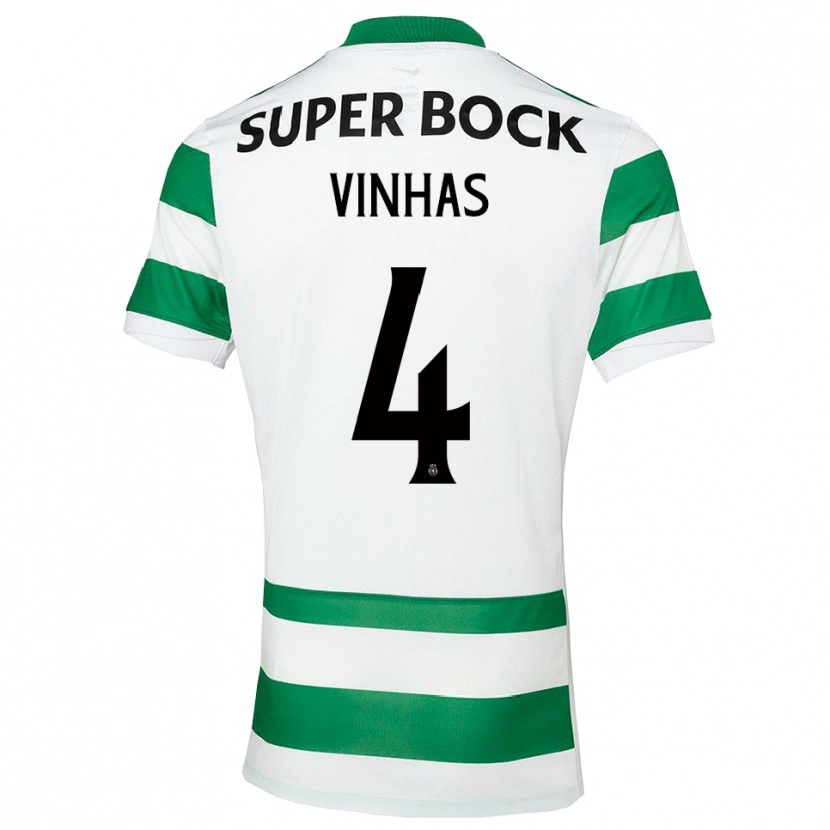 Danxen Niño Camiseta Gabriela Vinhas #4 Verde Blanco 1ª Equipación 2025/26 La Camisa