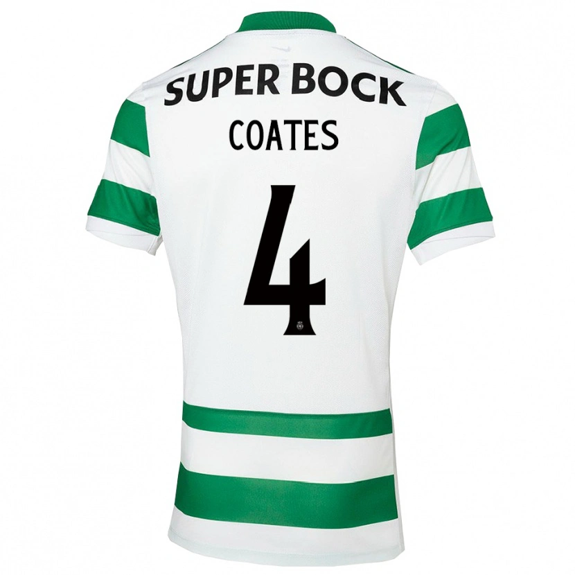 Danxen Niño Camiseta Sebastian Coates #4 Verde Blanco 1ª Equipación 2025/26 La Camisa