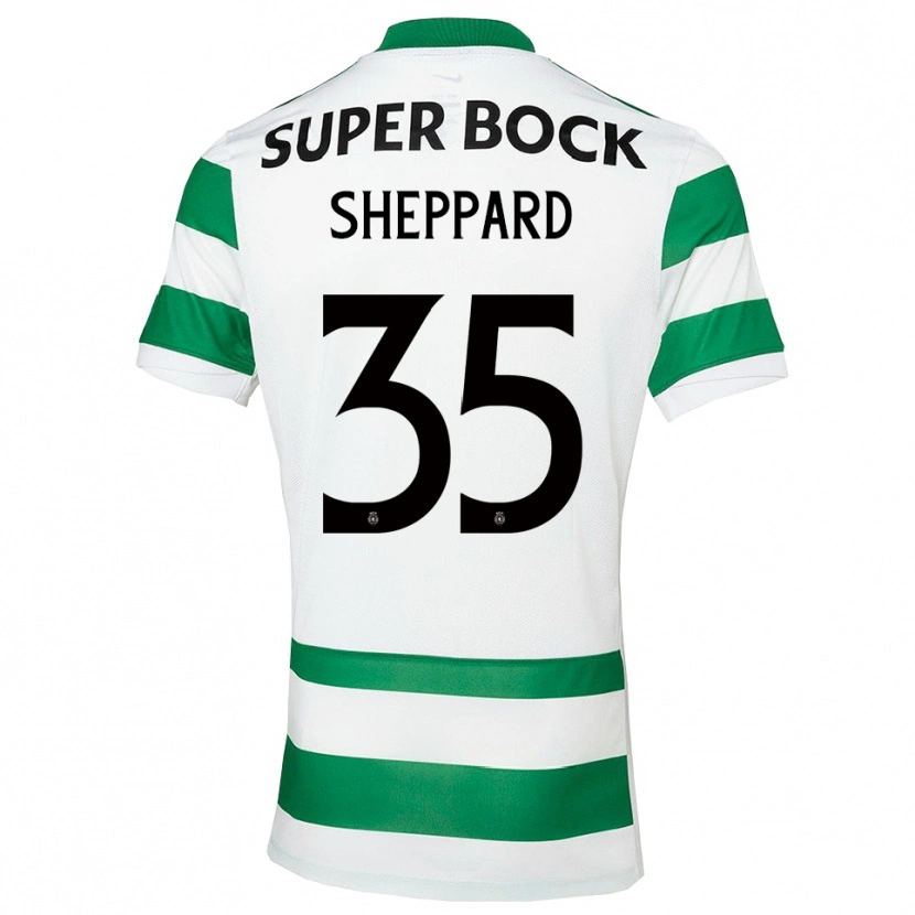 Danxen Niño Camiseta Catriona Sheppard #35 Verde Blanco 1ª Equipación 2025/26 La Camisa