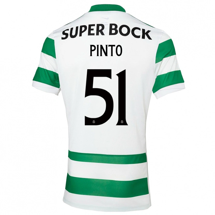 Danxen Niño Camiseta Diogo Pinto #51 Verde Blanco 1ª Equipación 2025/26 La Camisa