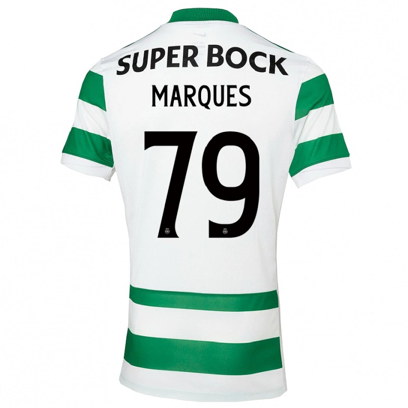 Danxen Niño Camiseta Rodrigo Marquês #79 Verde Blanco 1ª Equipación 2025/26 La Camisa