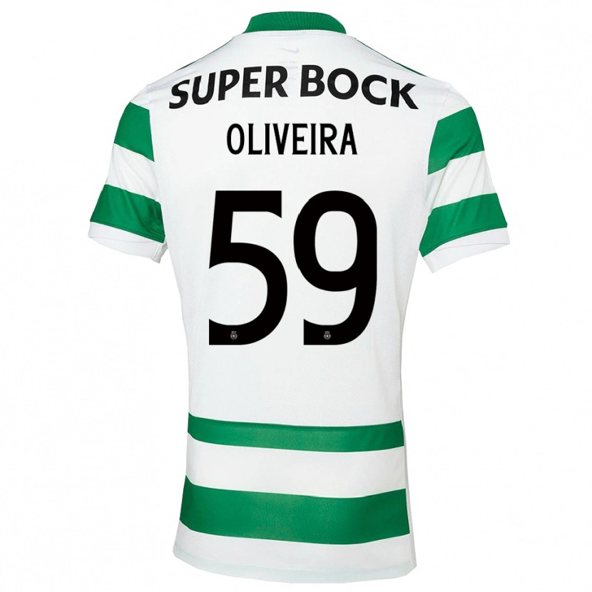 Danxen Niño Camiseta Kauã Oliveira #59 Verde Blanco 1ª Equipación 2025/26 La Camisa
