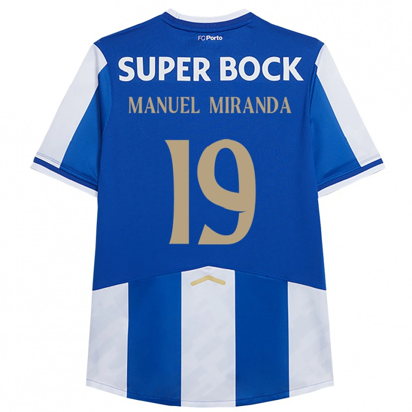 Danxen Niño Camiseta Manuel Miranda #19 Azul Blanco 1ª Equipación 2025/26 La Camisa