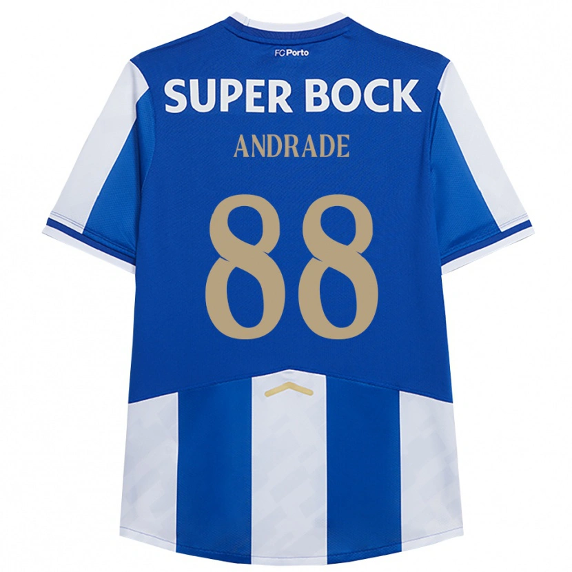 Danxen Niño Camiseta Domingos Andrade #88 Azul Blanco 1ª Equipación 2025/26 La Camisa