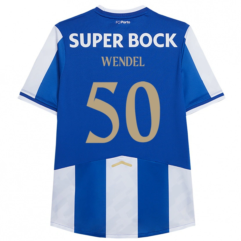 Danxen Niño Camiseta Wendel #50 Azul Blanco 1ª Equipación 2025/26 La Camisa