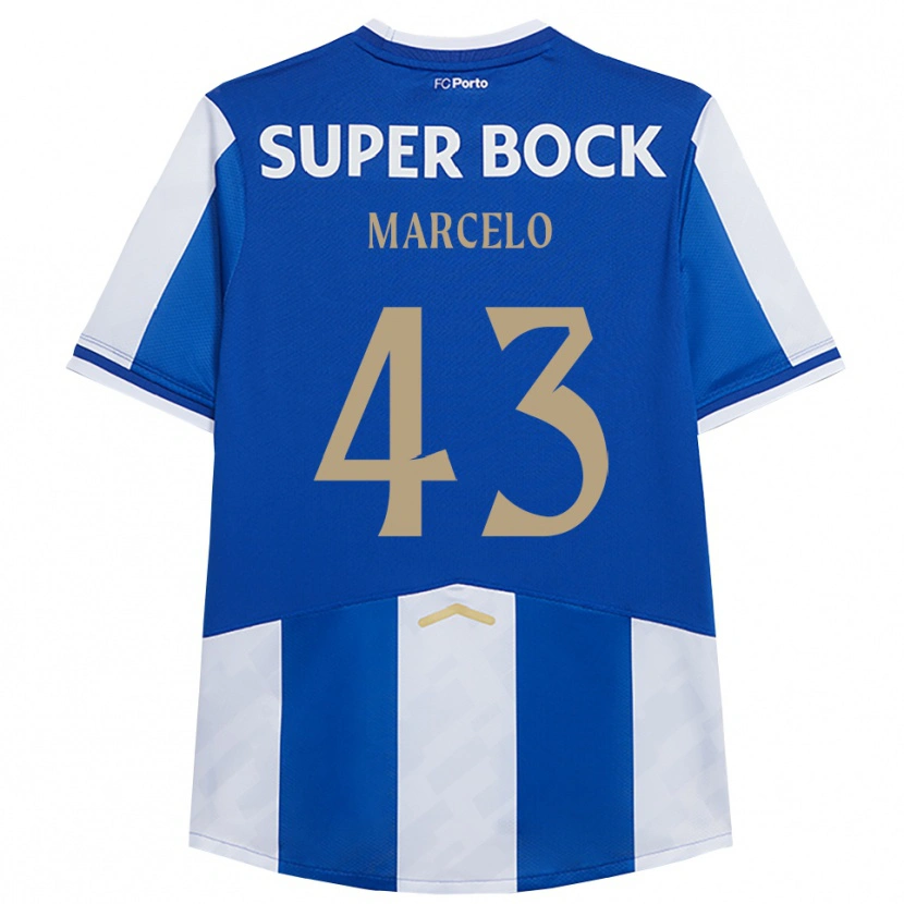 Danxen Niño Camiseta Joao Marcelo #43 Azul Blanco 1ª Equipación 2025/26 La Camisa