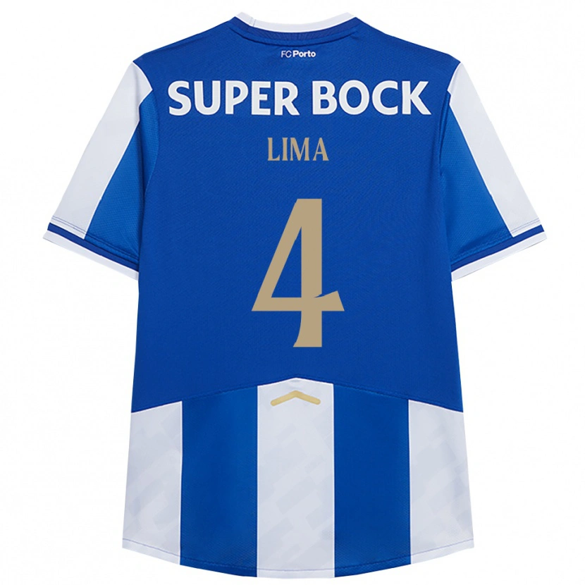 Danxen Niño Camiseta Karoline Lima #4 Azul Blanco 1ª Equipación 2025/26 La Camisa