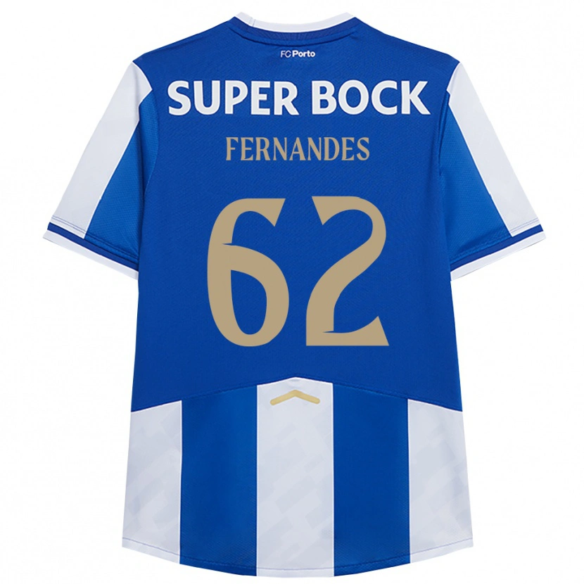 Danxen Niño Camiseta Rodrigo Fernandes #62 Azul Blanco 1ª Equipación 2025/26 La Camisa