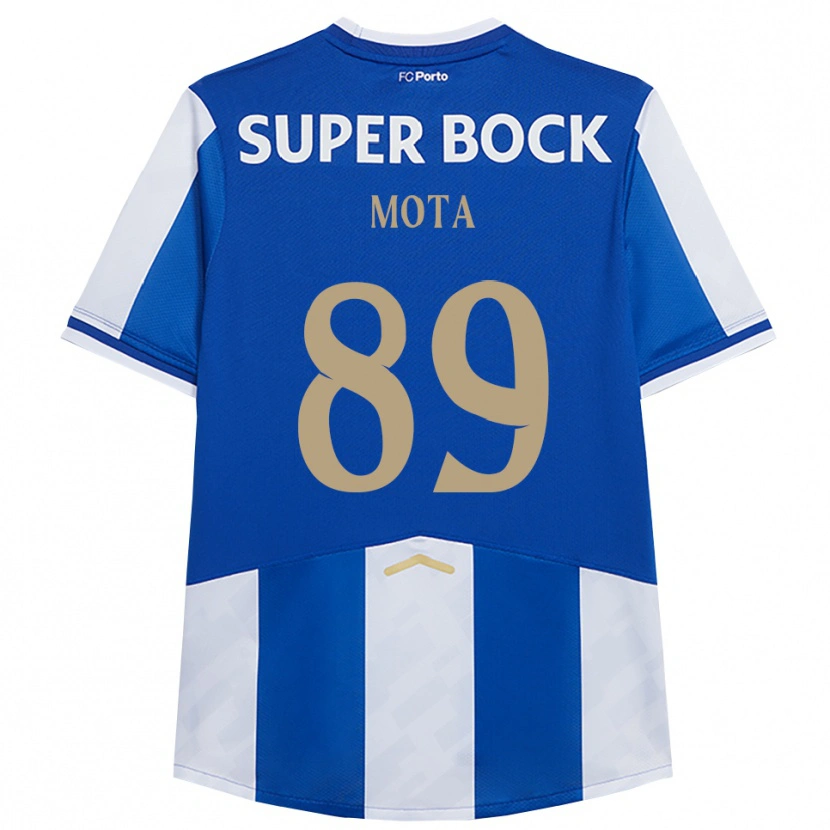 Danxen Niño Camiseta Luís Mota #89 Azul Blanco 1ª Equipación 2025/26 La Camisa