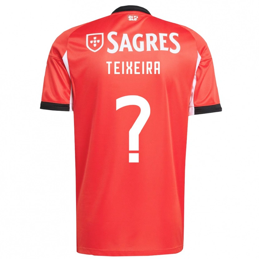 Danxen Niño Camiseta Ricardo Teixeira #0 Rojo Blanco 1ª Equipación 2025/26 La Camisa
