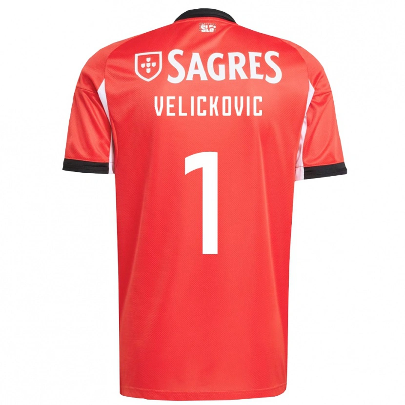 Danxen Niño Camiseta Luka Veličković #1 Rojo Blanco 1ª Equipación 2025/26 La Camisa