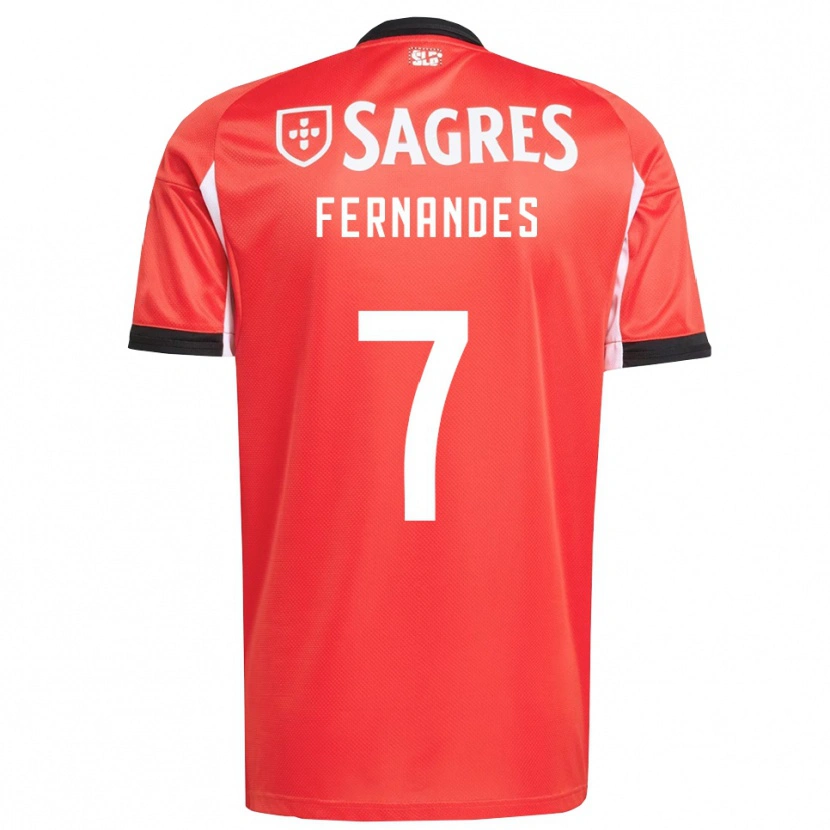 Danxen Niño Camiseta Ricardo Fernandes #7 Rojo Blanco 1ª Equipación 2025/26 La Camisa