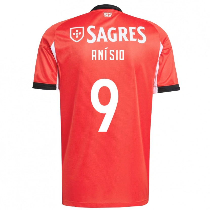 Danxen Niño Camiseta Anísio #9 Rojo Blanco 1ª Equipación 2025/26 La Camisa