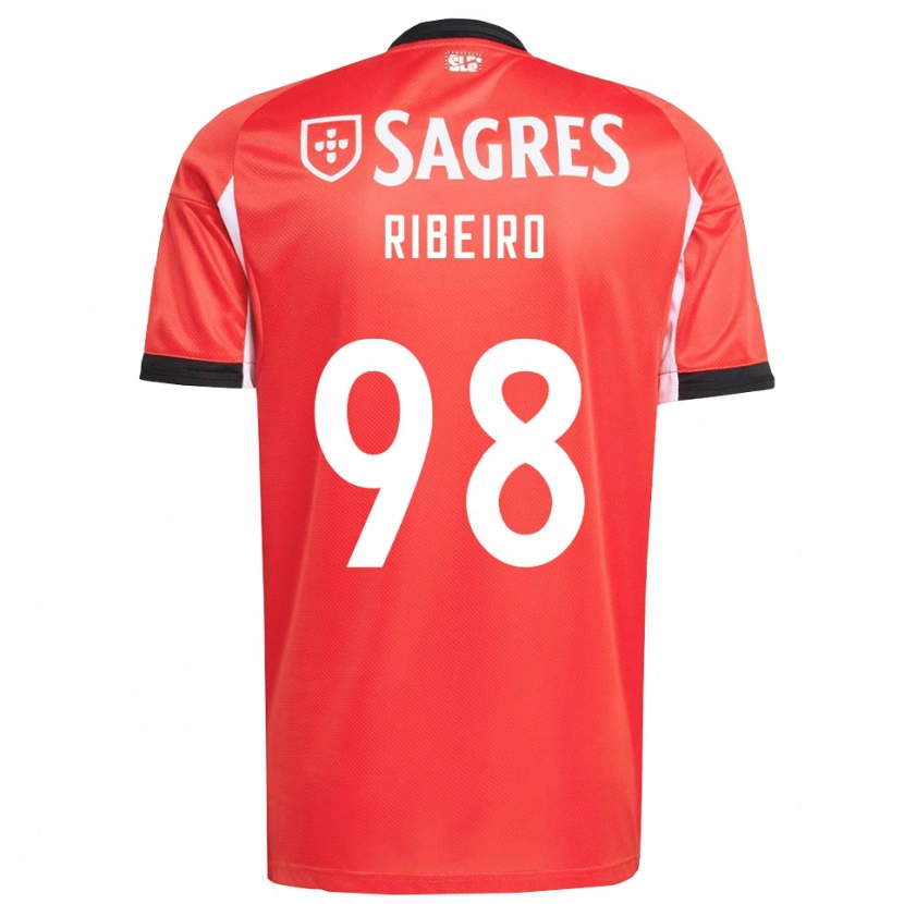 Danxen Niño Camiseta Ricardo Ribeiro #98 Rojo Blanco 1ª Equipación 2025/26 La Camisa
