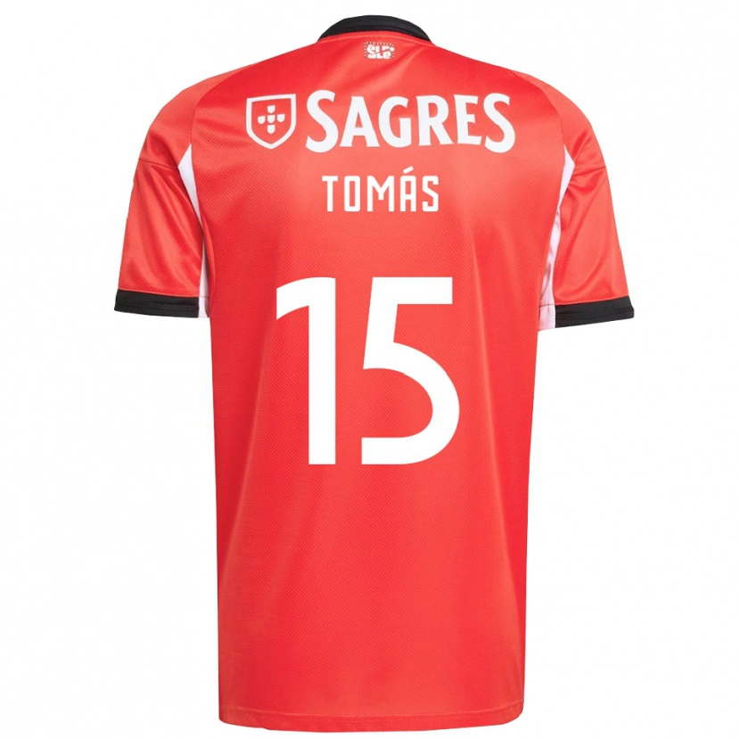 Danxen Niño Camiseta Tomás Ferreira #15 Rojo Blanco 1ª Equipación 2025/26 La Camisa