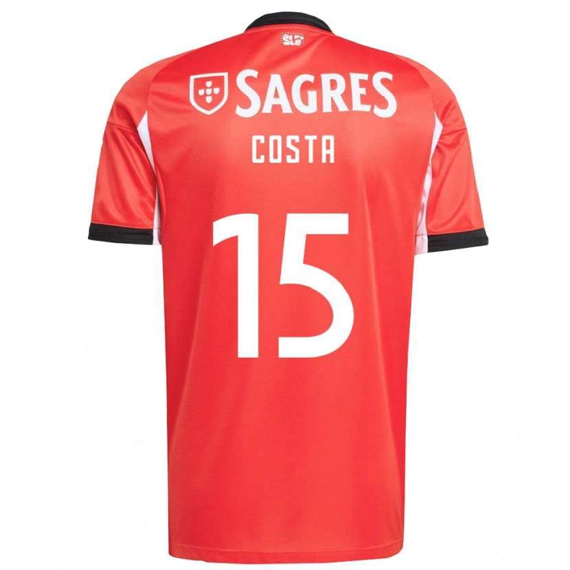 Danxen Niño Camiseta Carole Costa #15 Rojo Blanco 1ª Equipación 2025/26 La Camisa