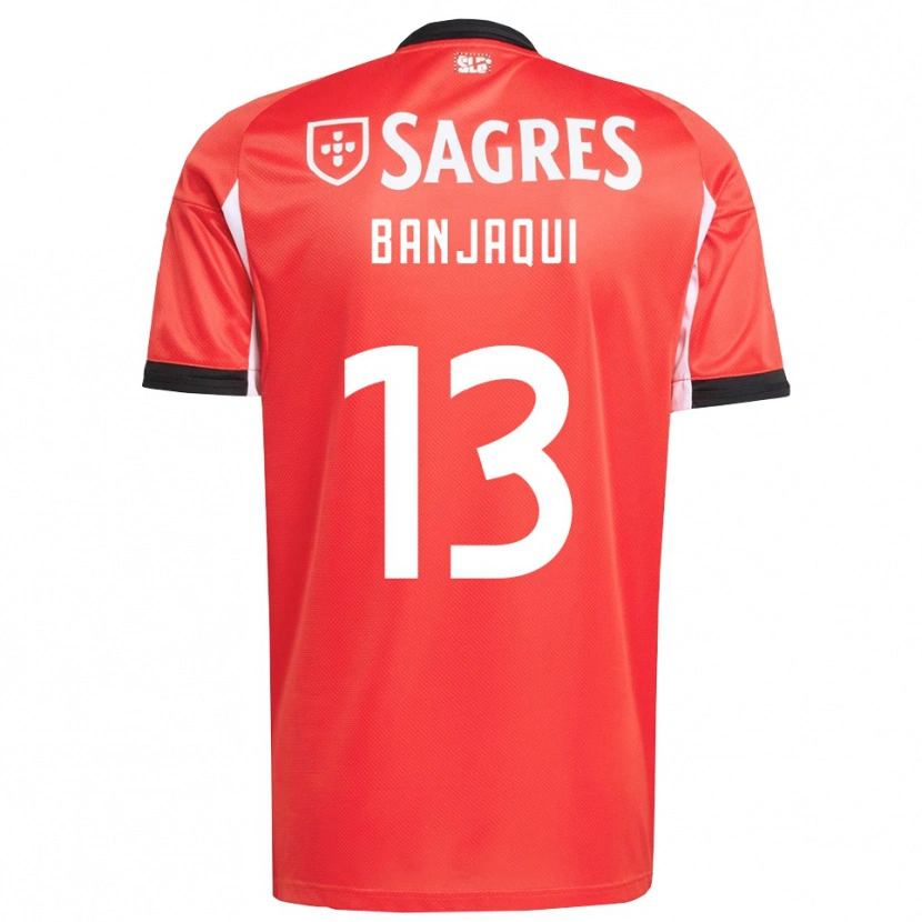 Danxen Niño Camiseta Daniel Banjaqui #13 Rojo Blanco 1ª Equipación 2025/26 La Camisa