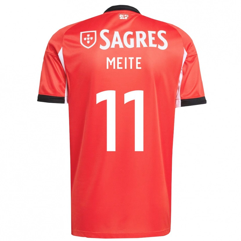 Danxen Niño Camiseta Soualiho Meite #11 Rojo Blanco 1ª Equipación 2025/26 La Camisa
