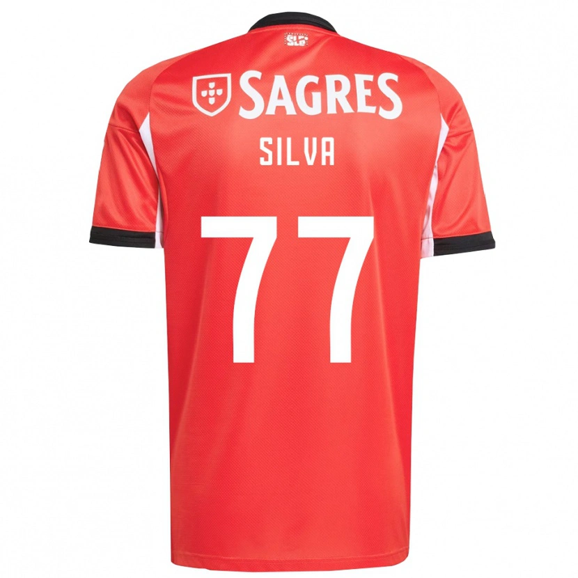 Danxen Niño Camiseta Jessica Silva #77 Rojo Blanco 1ª Equipación 2025/26 La Camisa
