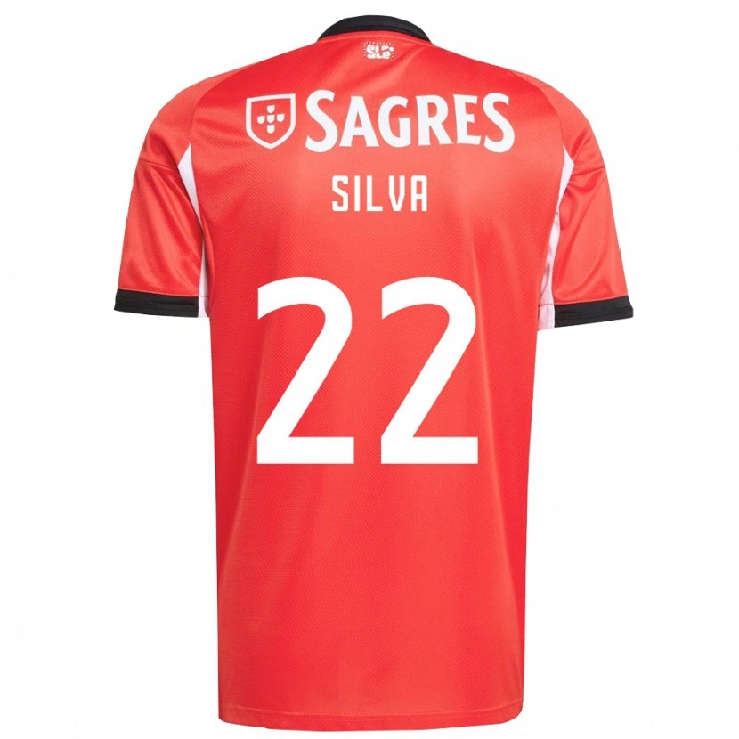 Danxen Niño Camiseta Amelia Silva #22 Rojo Blanco 1ª Equipación 2025/26 La Camisa