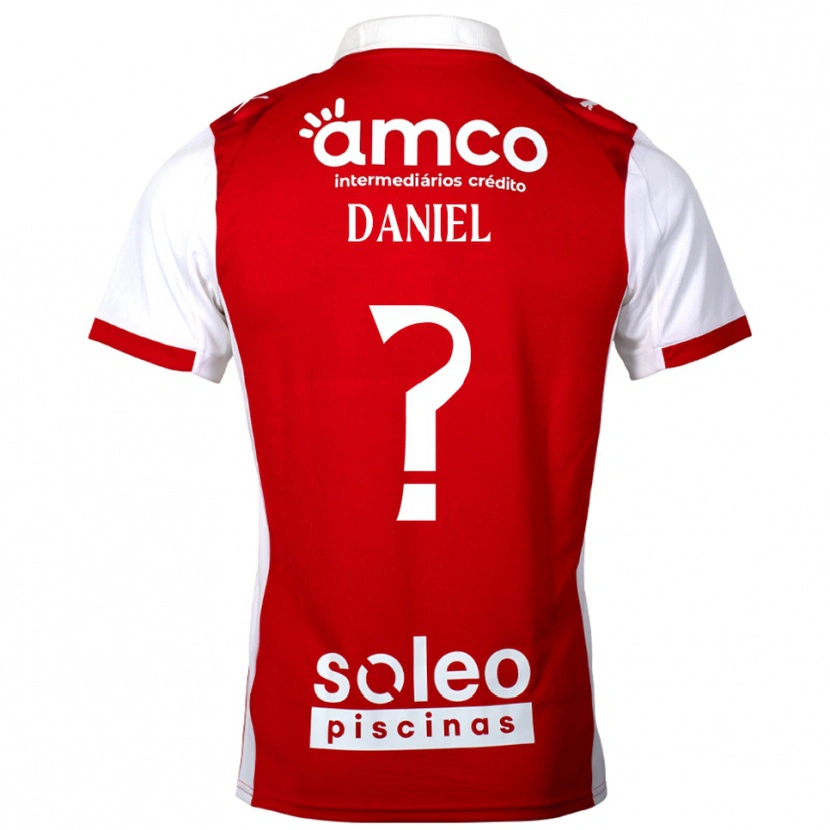 Danxen Niño Camiseta Paulo Daniel #0 Rojo Blanco 1ª Equipación 2025/26 La Camisa