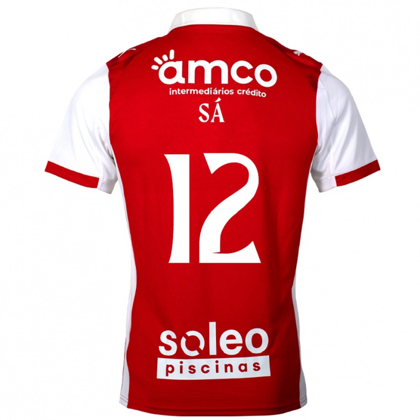 Danxen Niño Camiseta Tiago Sá #12 Rojo Blanco 1ª Equipación 2025/26 La Camisa
