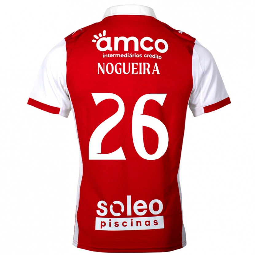 Danxen Niño Camiseta Ana Nogueira #26 Rojo Blanco 1ª Equipación 2025/26 La Camisa