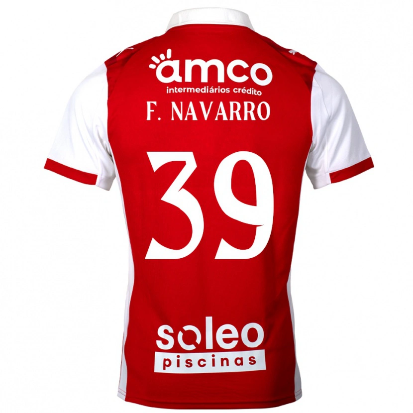 Danxen Niño Camiseta Fran Navarro #39 Rojo Blanco 1ª Equipación 2025/26 La Camisa