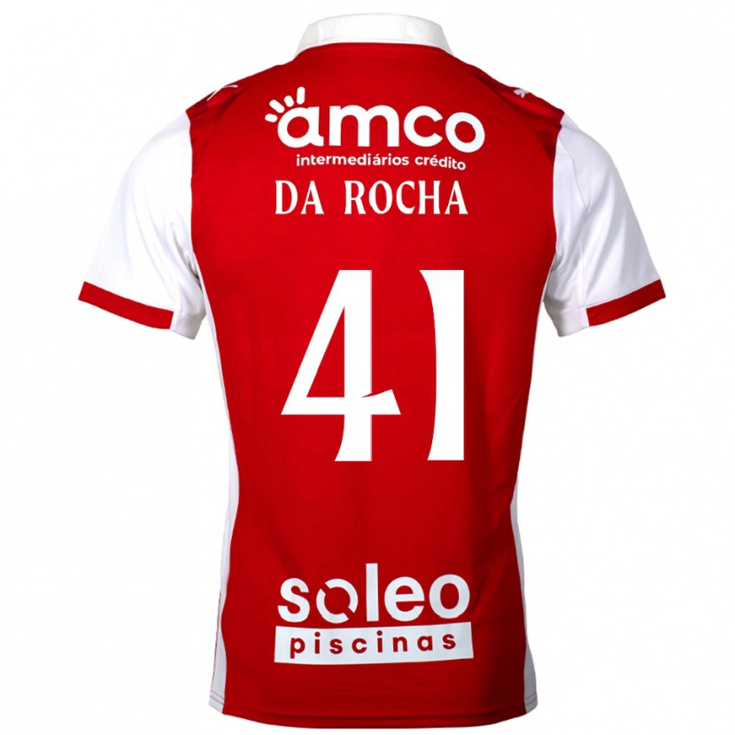 Danxen Niño Camiseta Yanis Da Rocha #41 Rojo Blanco 1ª Equipación 2025/26 La Camisa