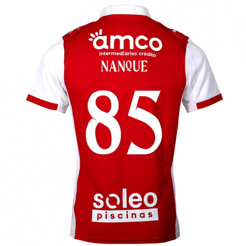 Danxen Niño Camiseta Edgar Nanque #85 Rojo Blanco 1ª Equipación 2025/26 La Camisa