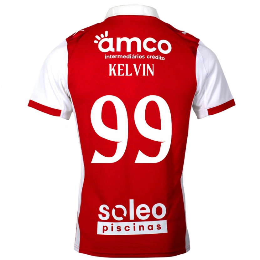 Danxen Niño Camiseta Kauan Kelvin #99 Rojo Blanco 1ª Equipación 2025/26 La Camisa