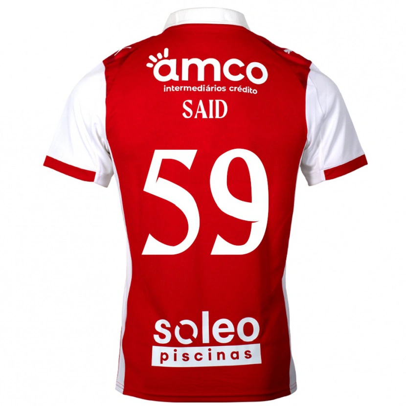 Danxen Niño Camiseta Yan Said #59 Rojo Blanco 1ª Equipación 2025/26 La Camisa