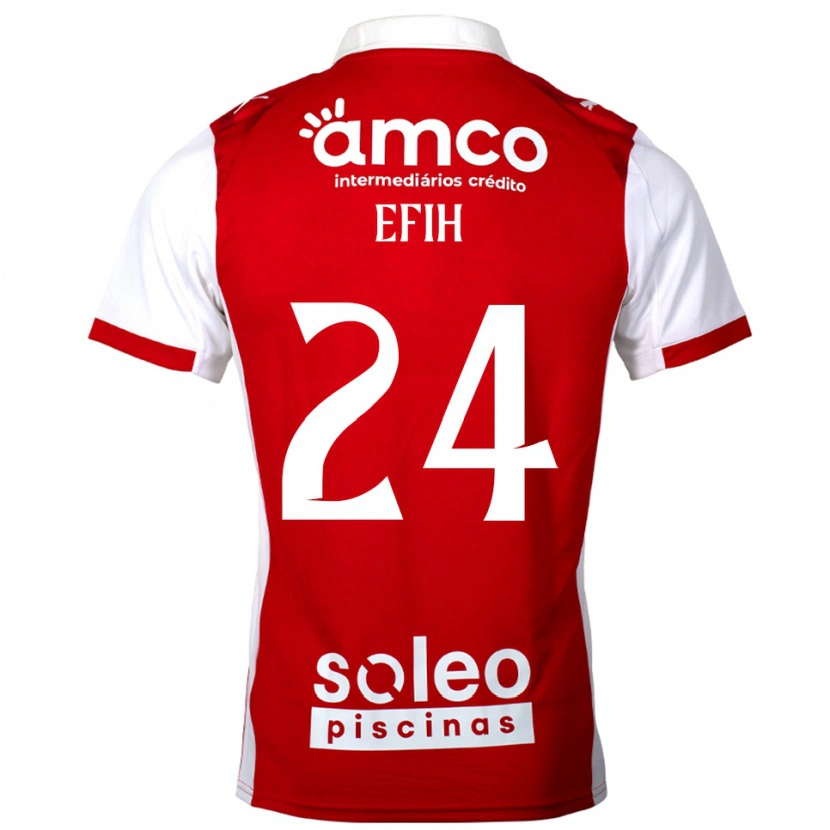 Danxen Niño Camiseta Peace Efih #24 Rojo Blanco 1ª Equipación 2025/26 La Camisa