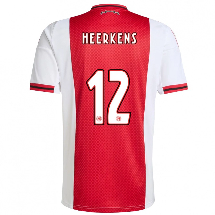 Danxen Niño Camiseta Joeri Heerkens #12 Rojo Blanco 1ª Equipación 2025/26 La Camisa